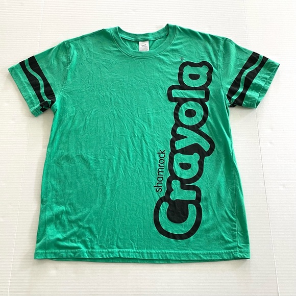 Crayola Shamrock T-Shirt Green Crayon Halloween‎ costume Women's Size M Like NEW - Picture 1 of 7